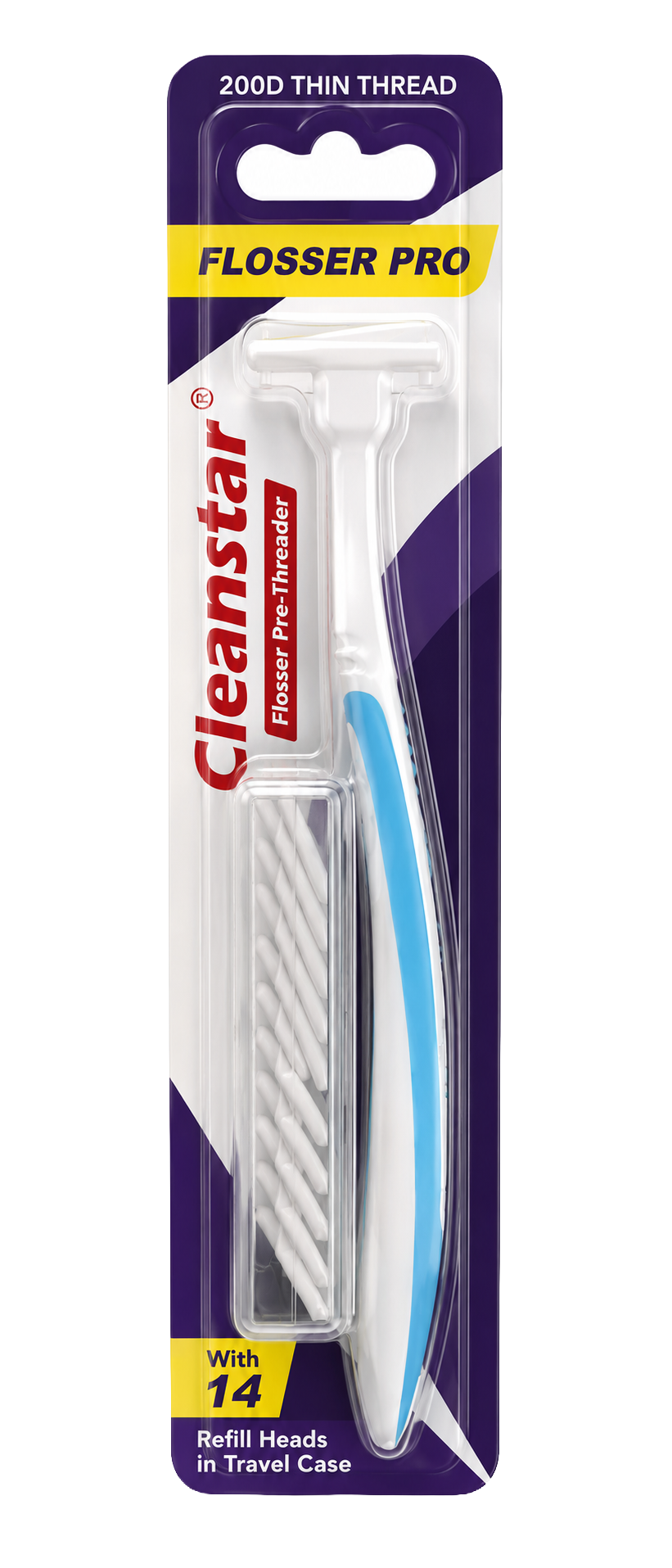 Cleanstar Flosser Pro starter with 15 refill heads